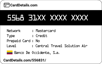 Card Details: 556831