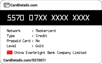 Card Details: 557007