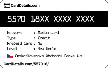 Card Details: 557018