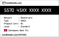 Card Details: 557045