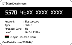 Card Details: 557046