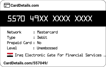 Card Details: 557049