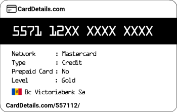 Card Details: 557112