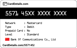 Card Details: 557145