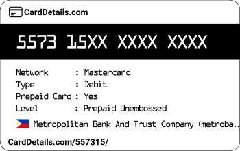 Card Details: 557315