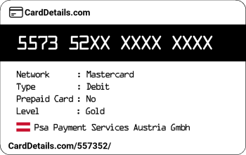 Card Details: 557352