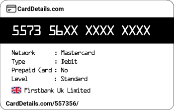 Card Details: 557356