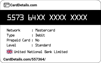 Card Details: 557364