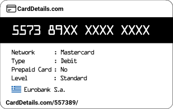 Card Details: 557389
