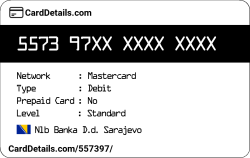 Card Details: 557397