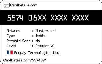 Card Details: 557408