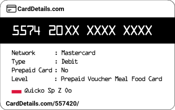 Card Details: 557420
