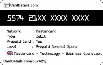 Card Details: 557421