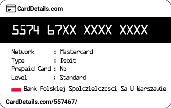 Card Details: 557467
