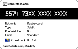 Card Details: 557473