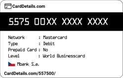 Card Details: 557500