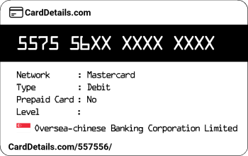 Card Details: 557556