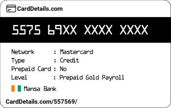 Card Details: 557569