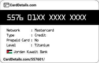 Card Details: 557601