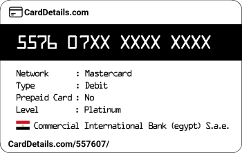 Card Details: 557607