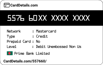 Card Details: 557660