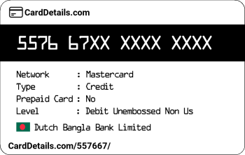 Card Details: 557667