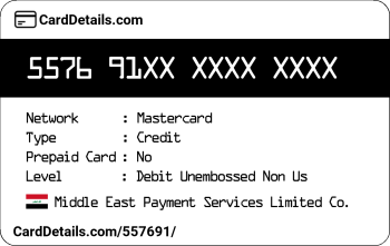 Card Details: 557691