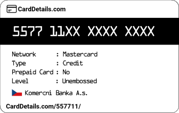 Card Details: 557711