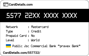 Card Details: 557722