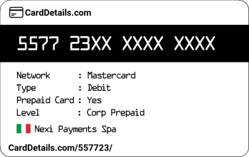 Card Details: 557723