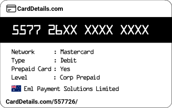 Card Details: 557726