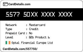 Card Details: 557750