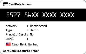 Card Details: 557756