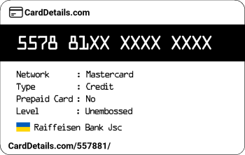 Card Details: 557881