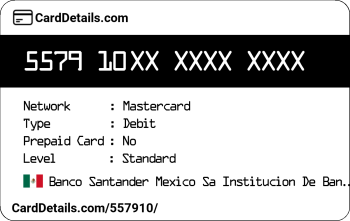 Card Details: 557910