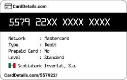 Card Details: 557922