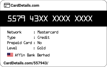 Card Details: 557943