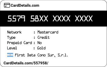 Card Details: 557958