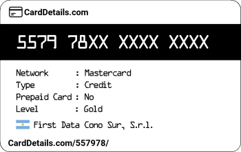 Card Details: 557978