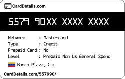 Card Details: 557990