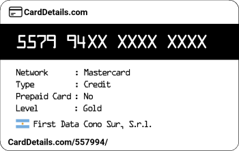Card Details: 557994