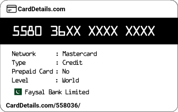 Card Details: 558036