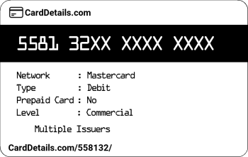 Card Details: 558132