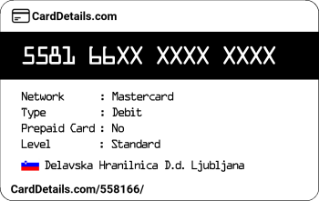 Card Details: 558166