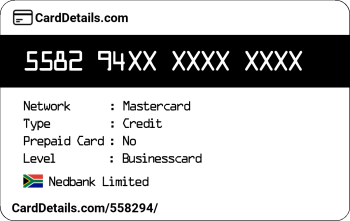 Card Details: 558294