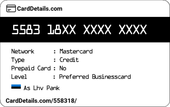 Card Details: 558318