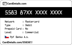 Card Details: 558387
