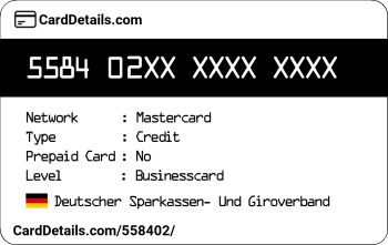 Card Details: 558402