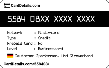 Card Details: 558408