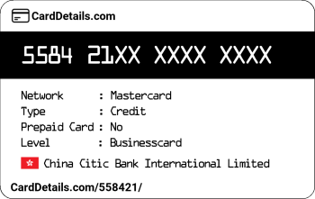 Card Details: 558421
